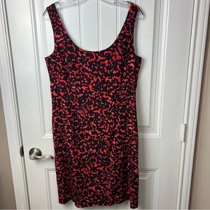 Ann Taylor Sleeveless Red and Black Dress